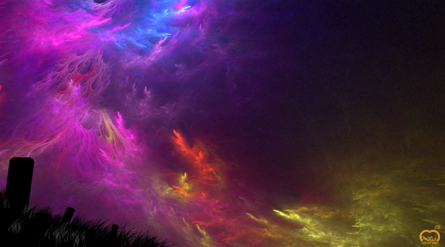 다채로운 색상의 프랙탈 아트