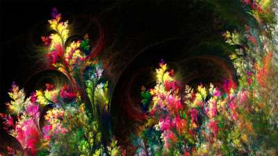 Fractal garden(프랙탈 정원의 꽃들)