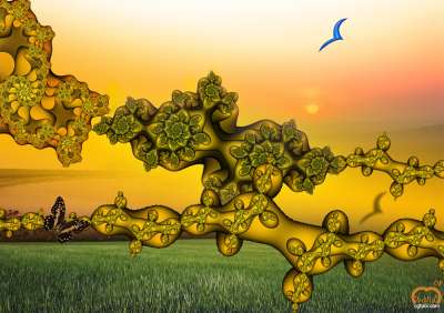 들판위의 전기줄